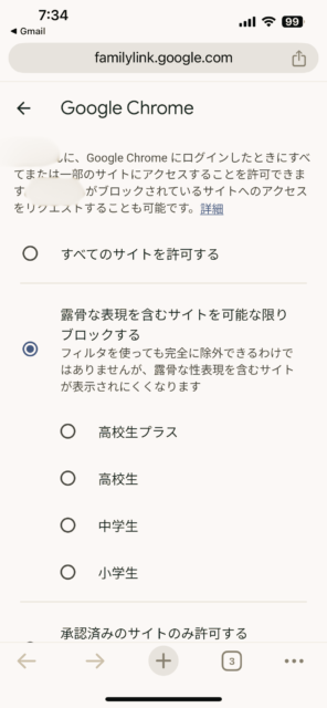 露骨な表現を含むサイトを可能な限りブロックする フィルタを使っても完全に除外できるわけではありませんが、露骨な性表現を含むサイトが表示されにくくなります